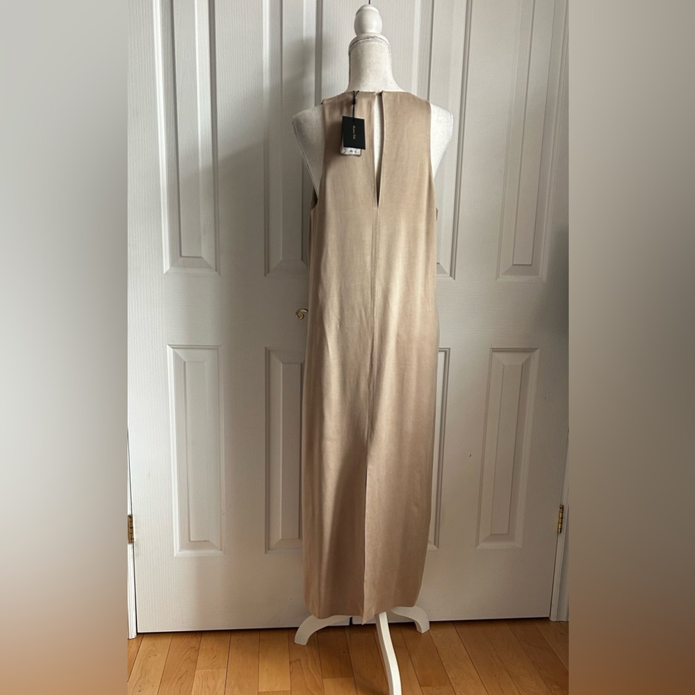 NWT MASSIMO DUTTI Maxi Sleeveless Dress, Tan, Size 10 - Picture 4 of 7